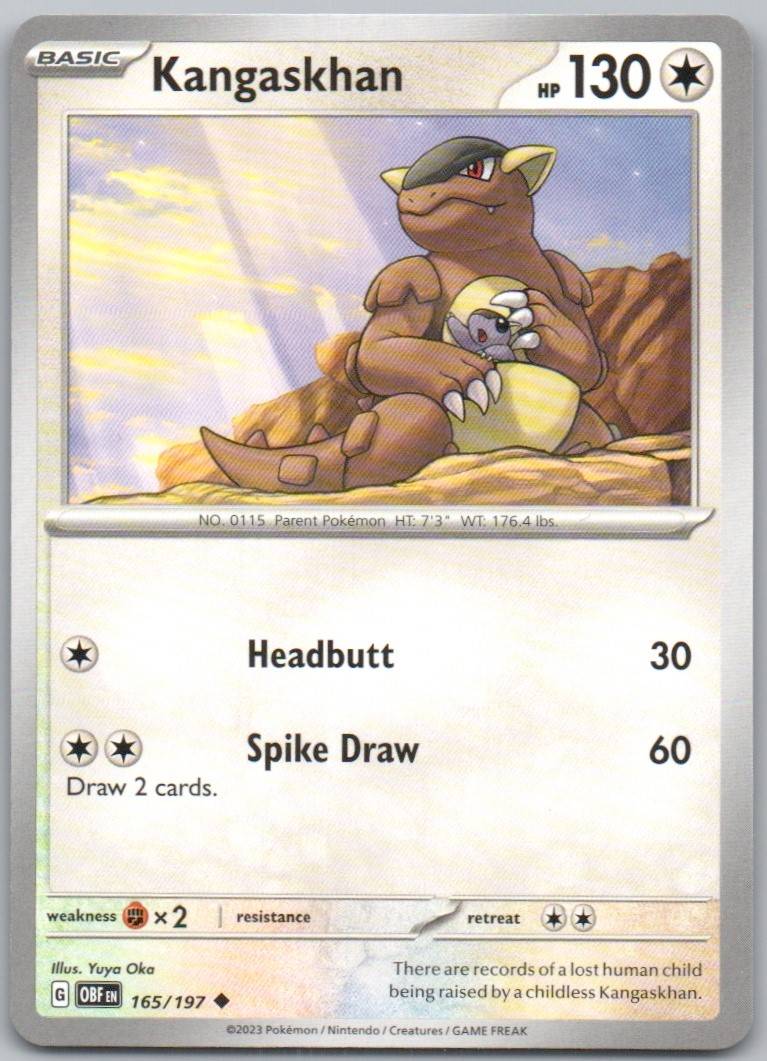 Kangaskhan 165 Normal Colorless Card - Obsidian Flames