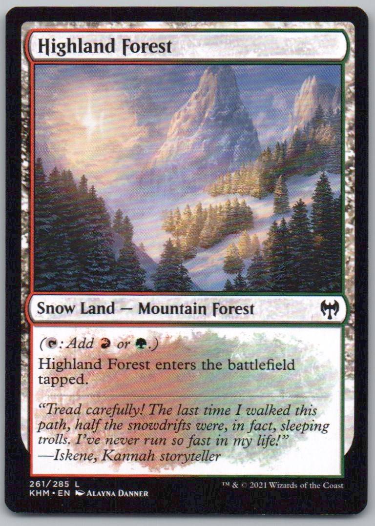 Highland Forest 261 0 Land Card - Kaldheim