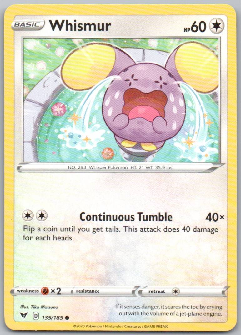 Whismur 135 Normal Colorless Card - Vivid Voltage