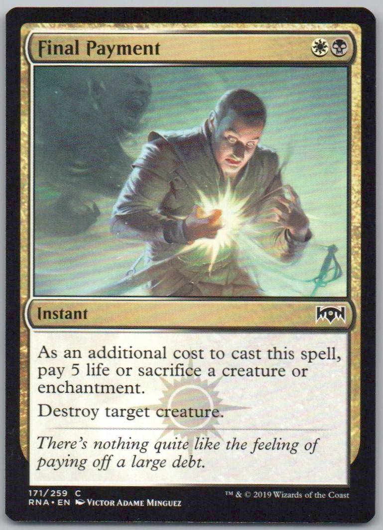 Final Payment 171 Normal Instant Card - Ravnica Allegiance