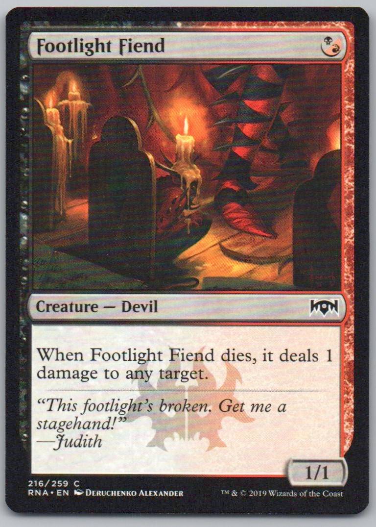 Footlight Fiend 216 Normal Creature Card - Ravnica Allegiance