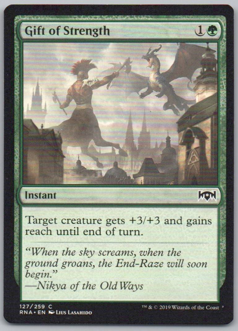 Gift of Strength 127 Normal Instant Card - Ravnica Allegiance