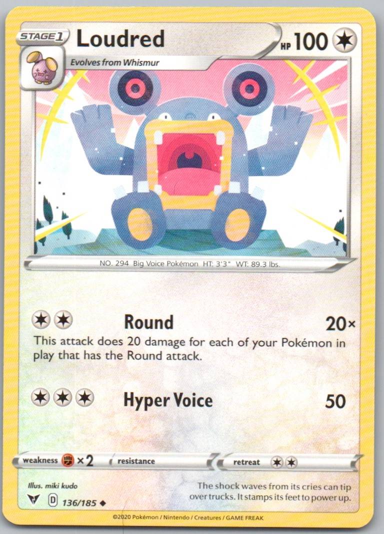 Loudred 136 Normal Colorless Card - Vivid Voltage