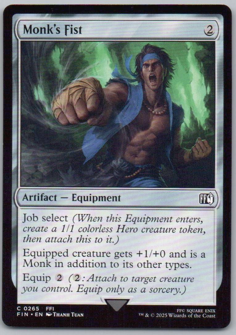 Monk's Fist 265 Normal Artifact Card - FINAL FANTASY