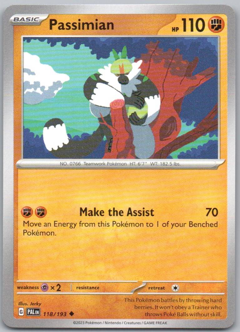 Passimian 118 Normal Fighting Card - Paldea Evolved