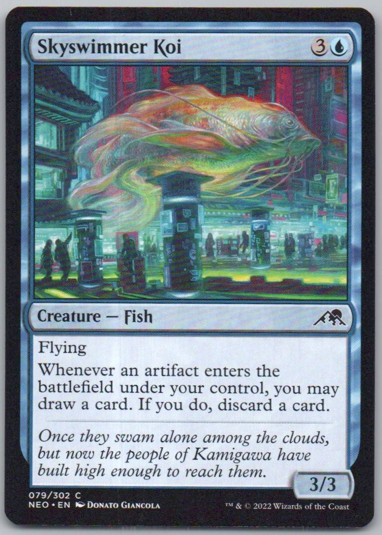 Skyswimmer Koi 79 Normal Creature Card - Kamigawa: Neon Dynasty