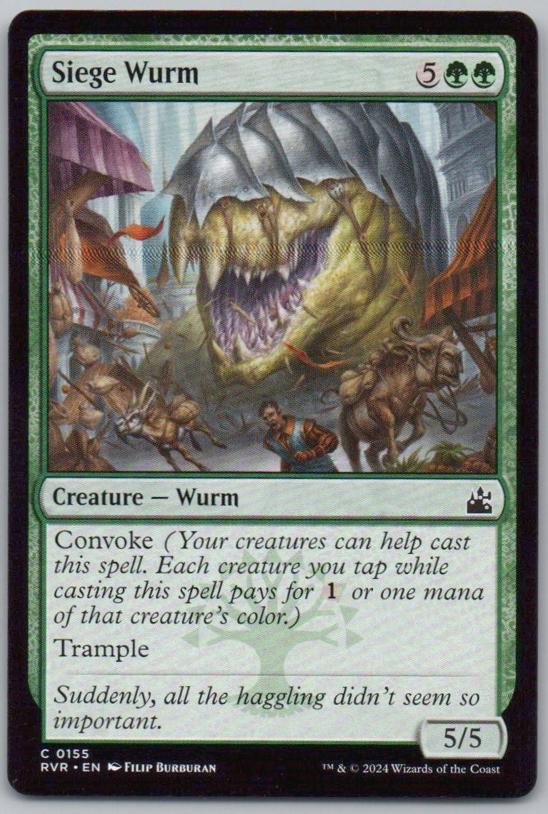 Siege Wurm 155 Normal Creature Card - Ravnica Remastered