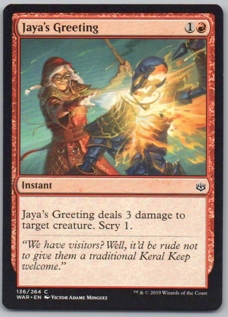 Jaya's Greeting 136 Normal Instant Card - War of the Spark