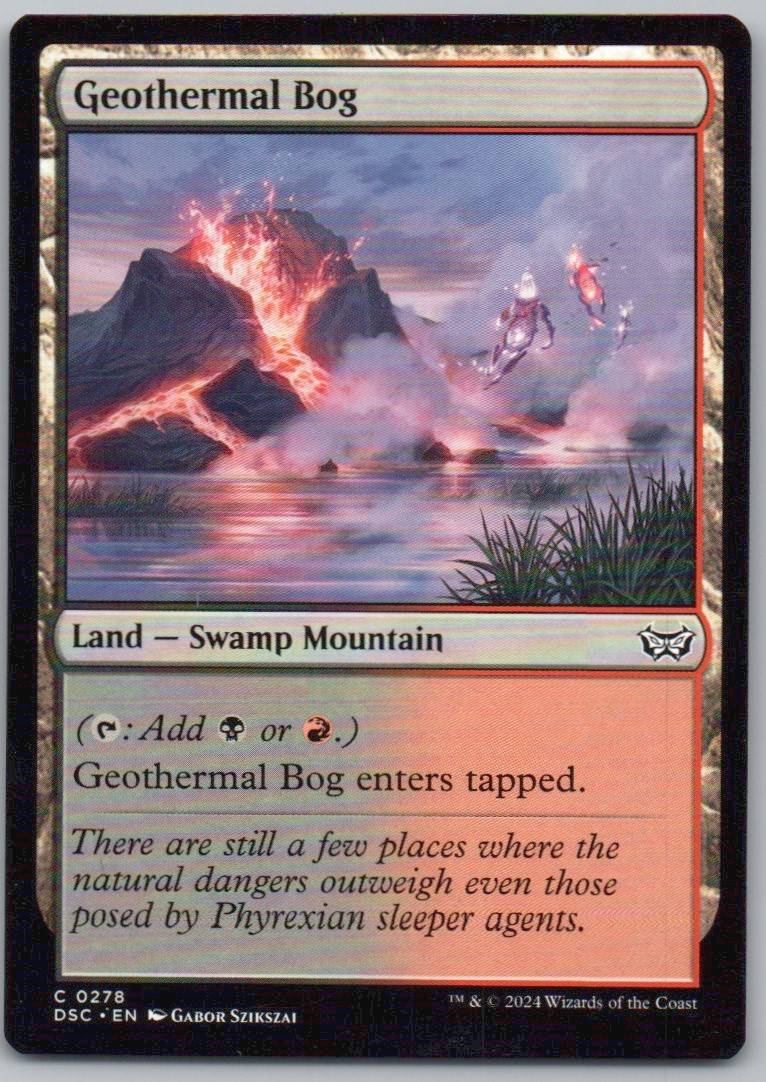 Geothermal Bog 278 Normal Land Card - Commander: Duskmourn: House of Horror