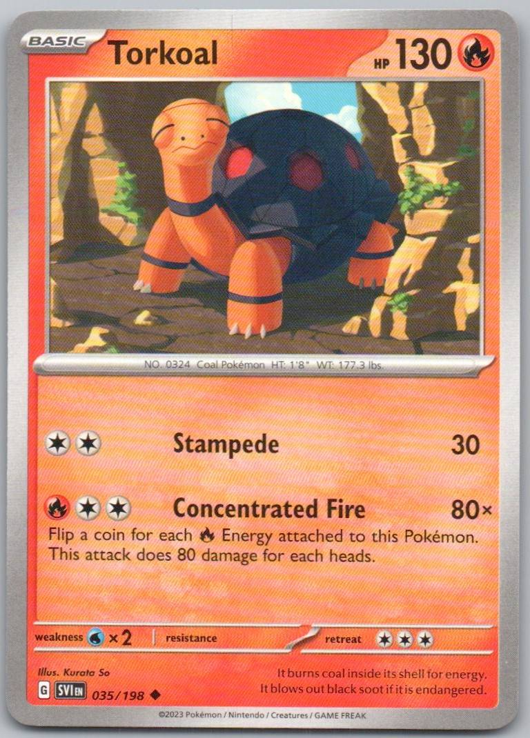 Torkoal 035 Normal Fire Card - Scarlet & Violet
