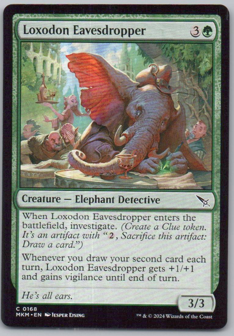 Loxodon Eavesdropper 168 0 Creature Card - Murders at Karlov Manor