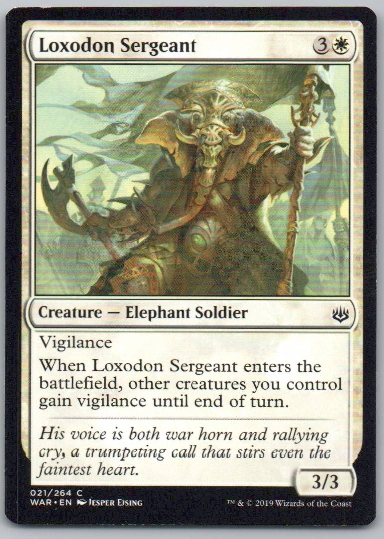 Loxodon Sergeant 21 Normal Creature Card - War of the Spark