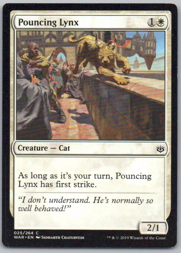Pouncing Lynx 25 Normal Creature Card - War of the Spark