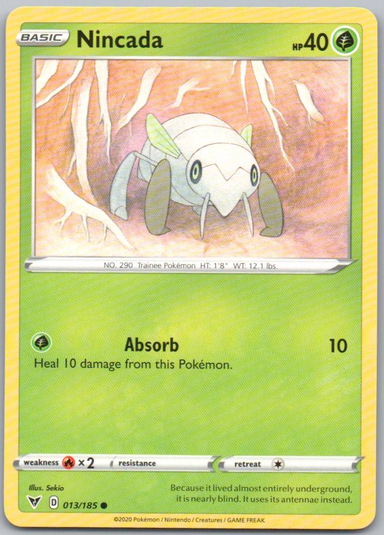 Nincada 013 Normal Grass Card - Vivid Voltage