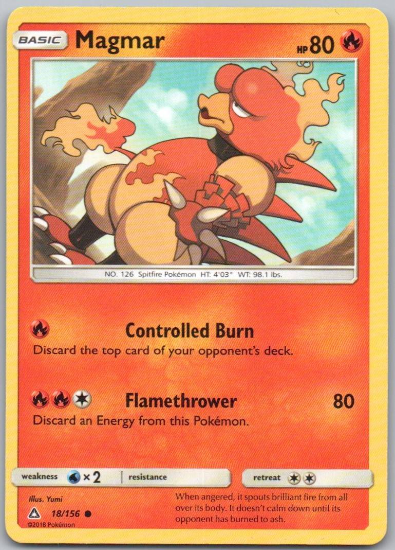 Magmar 18 Normal Fire Card - Ultra Prism