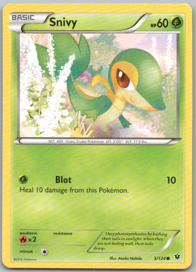 Snivy 005 Normal Grass Card - Fates Collide