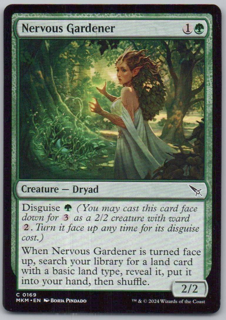 Nervous Gardener 169 0 Creature Card - Murders at Karlov Manor