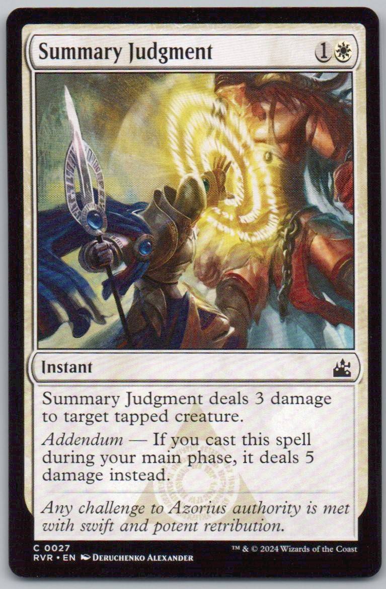 Summary Judgment 27 Normal Instant Card - Ravnica Remastered