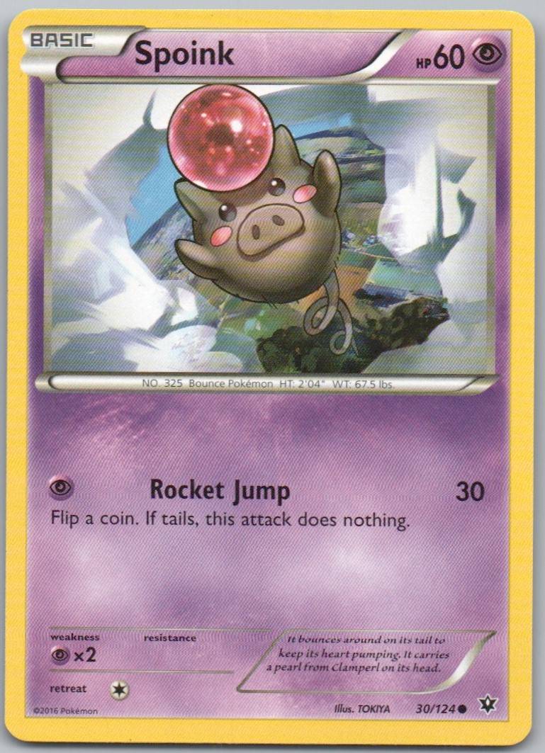 Spoink 030 Normal Psychic Card - Fates Collide