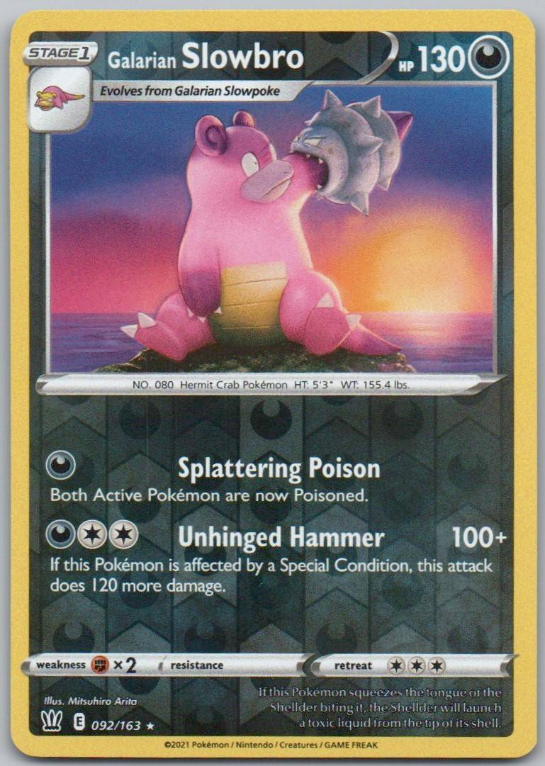 Galarian Slowbro 092 Reverse Holo Darkness Card - Battle Styles