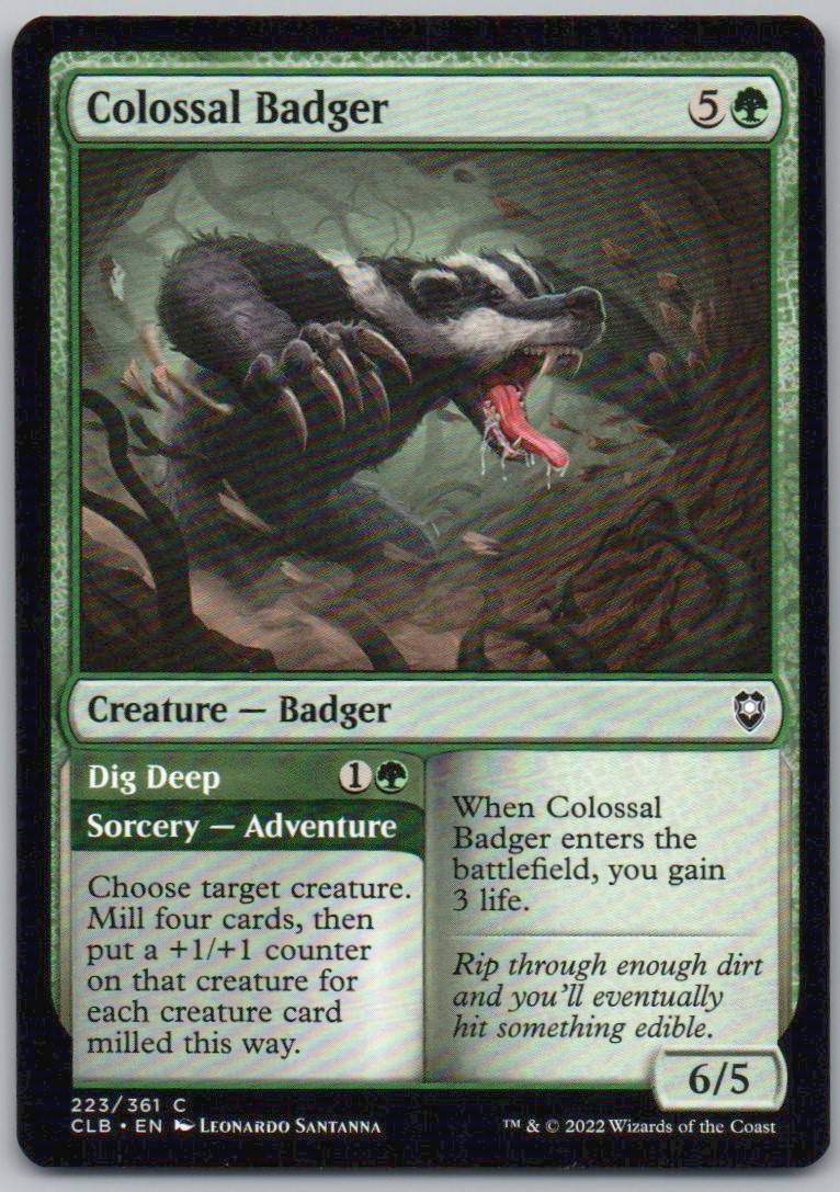 Colossal Badger 223 Normal Creature Card - Commander Legends: Battle for Baldur's Gate