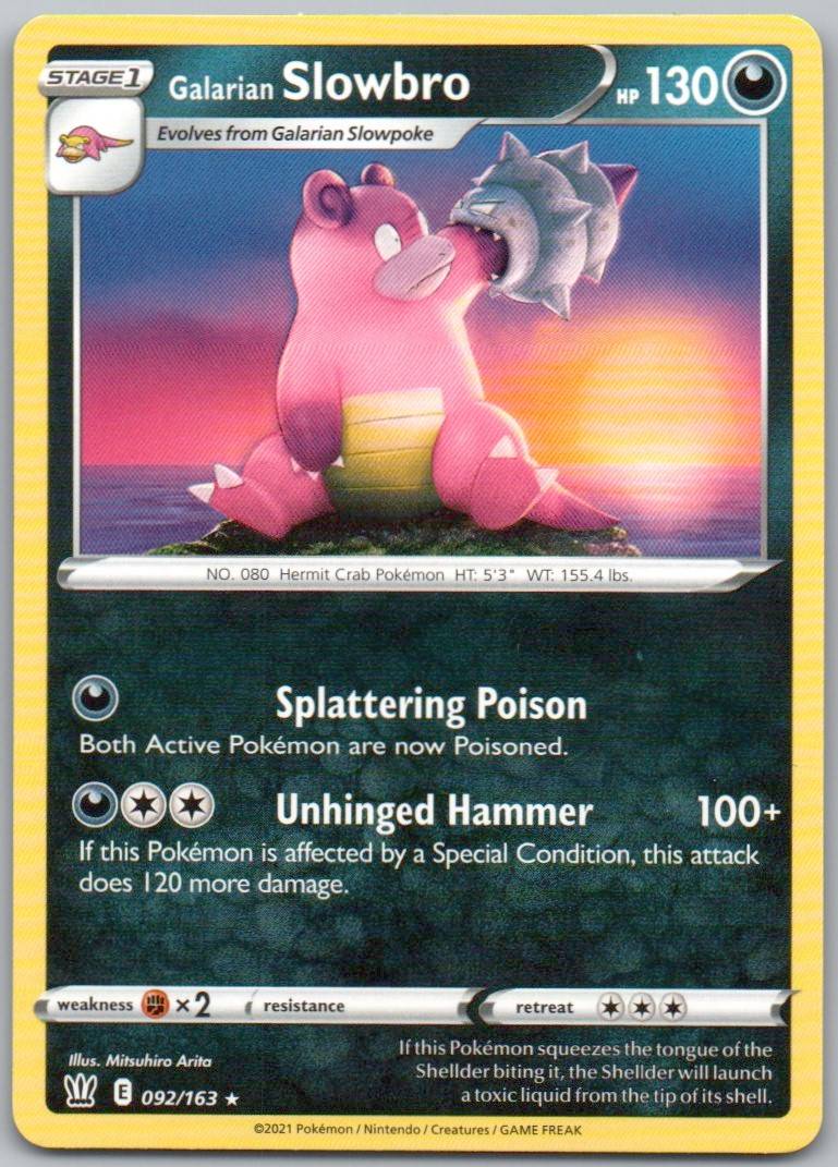 Galarian Slowbro 092 Normal Darkness Card - Battle Styles