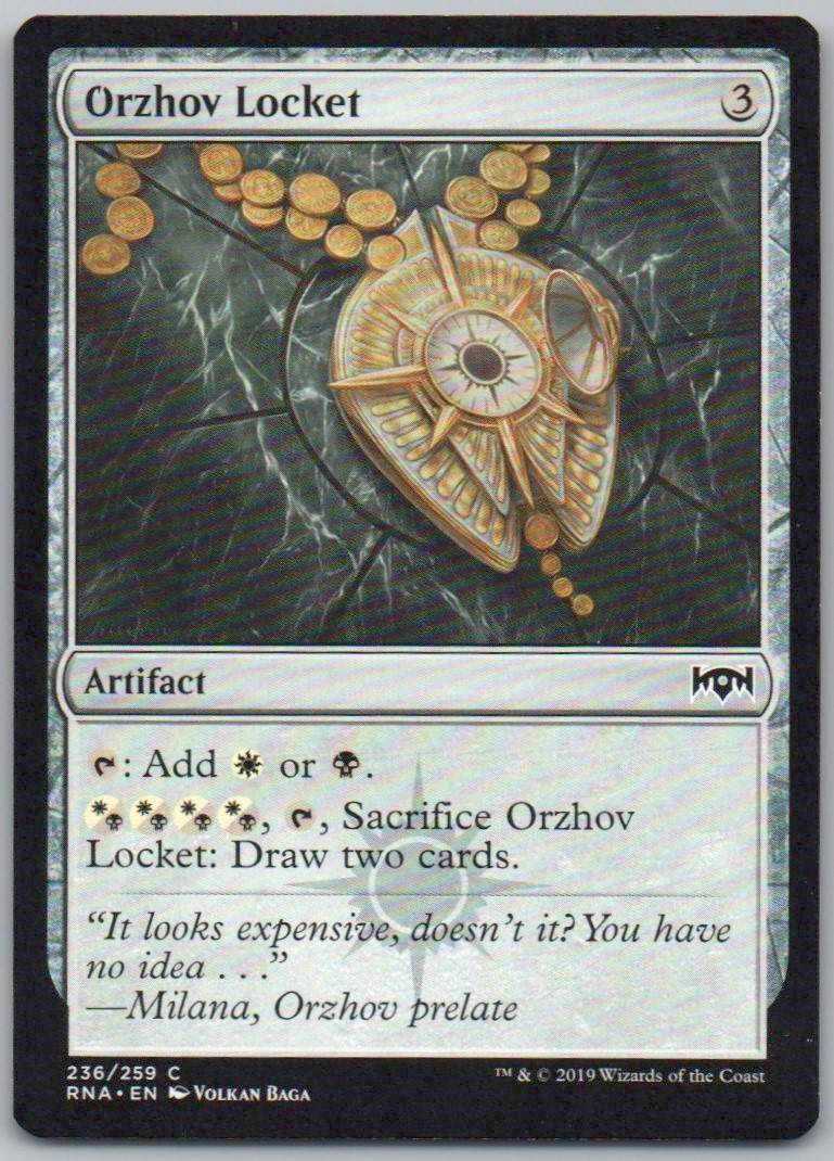 Orzhov Locket 236 Normal Artifact Card - Ravnica Allegiance
