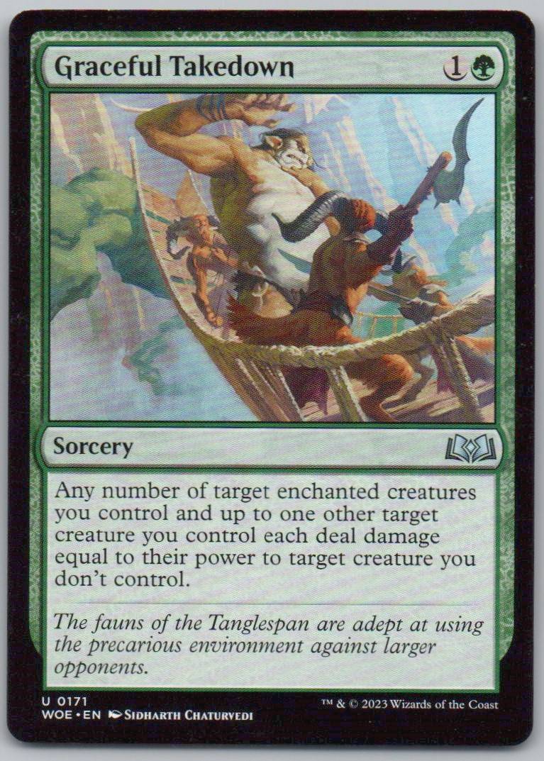 Graceful Takedown 171 Normal Sorcery Card - Wilds of Eldraine