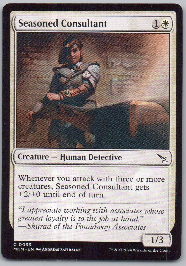 Seasoned Consultant 33 0 Creature Card - Murders at Karlov Manor