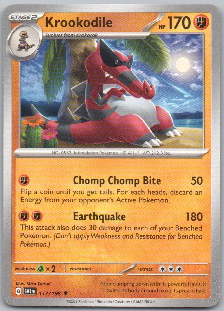 Krookodile 117 Normal Fighting Card - Scarlet & Violet