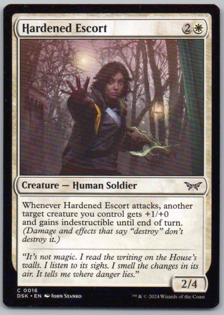 Hardened Escort 16 Normal Creature Card - Duskmourn: House of Horror
