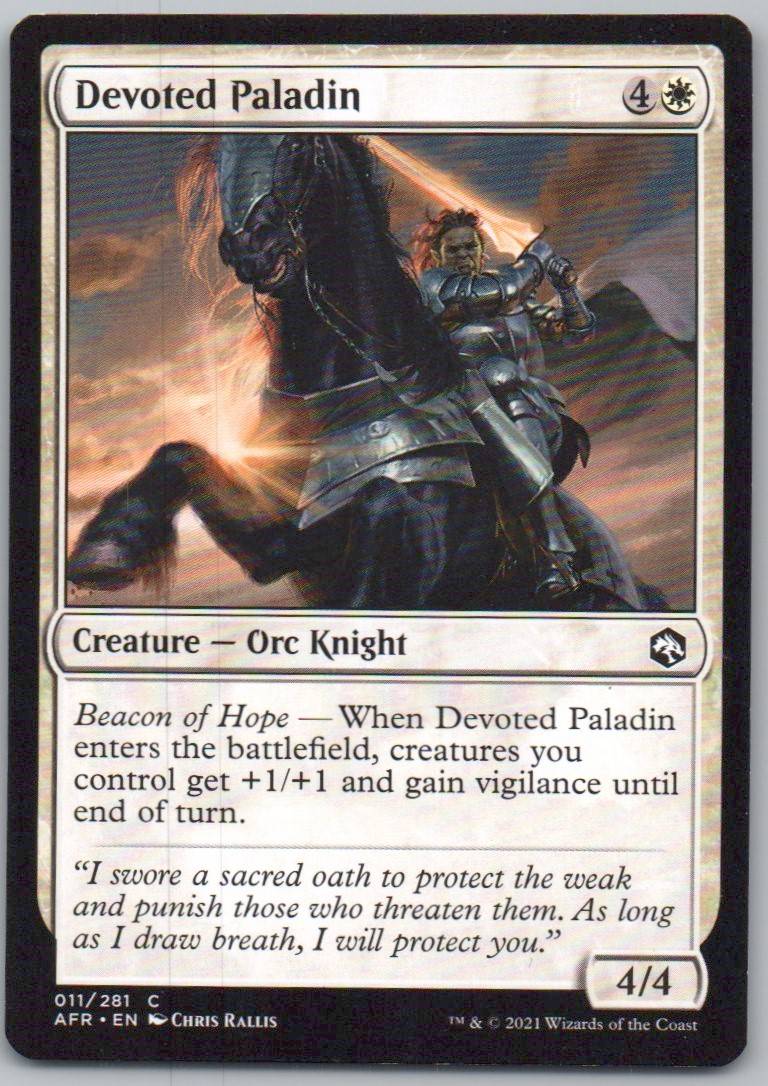 Devoted Paladin 11 Normal Creature Card - Adventures in the Forgotten Realms