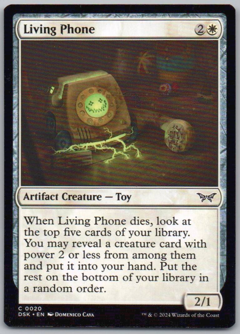 Living Phone 20 Normal Artifact Card - Duskmourn: House of Horror