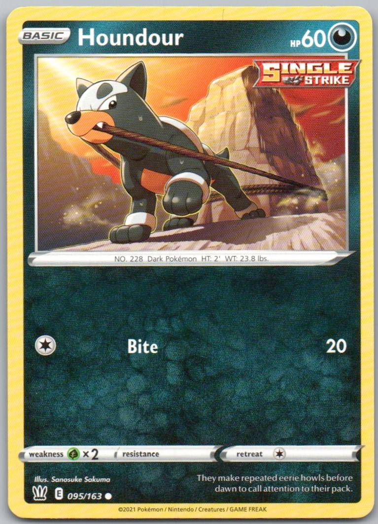 Houndour 095 Normal Darkness Card - Battle Styles