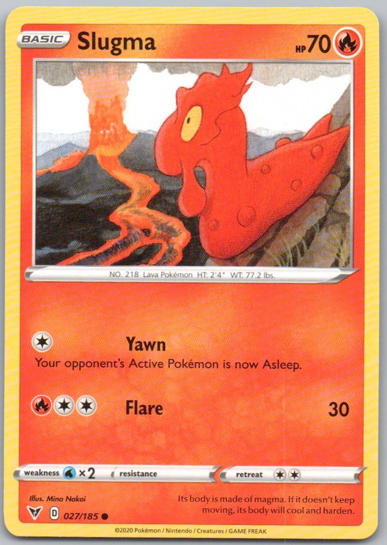 Slugma 027 Normal Fire Card - Vivid Voltage