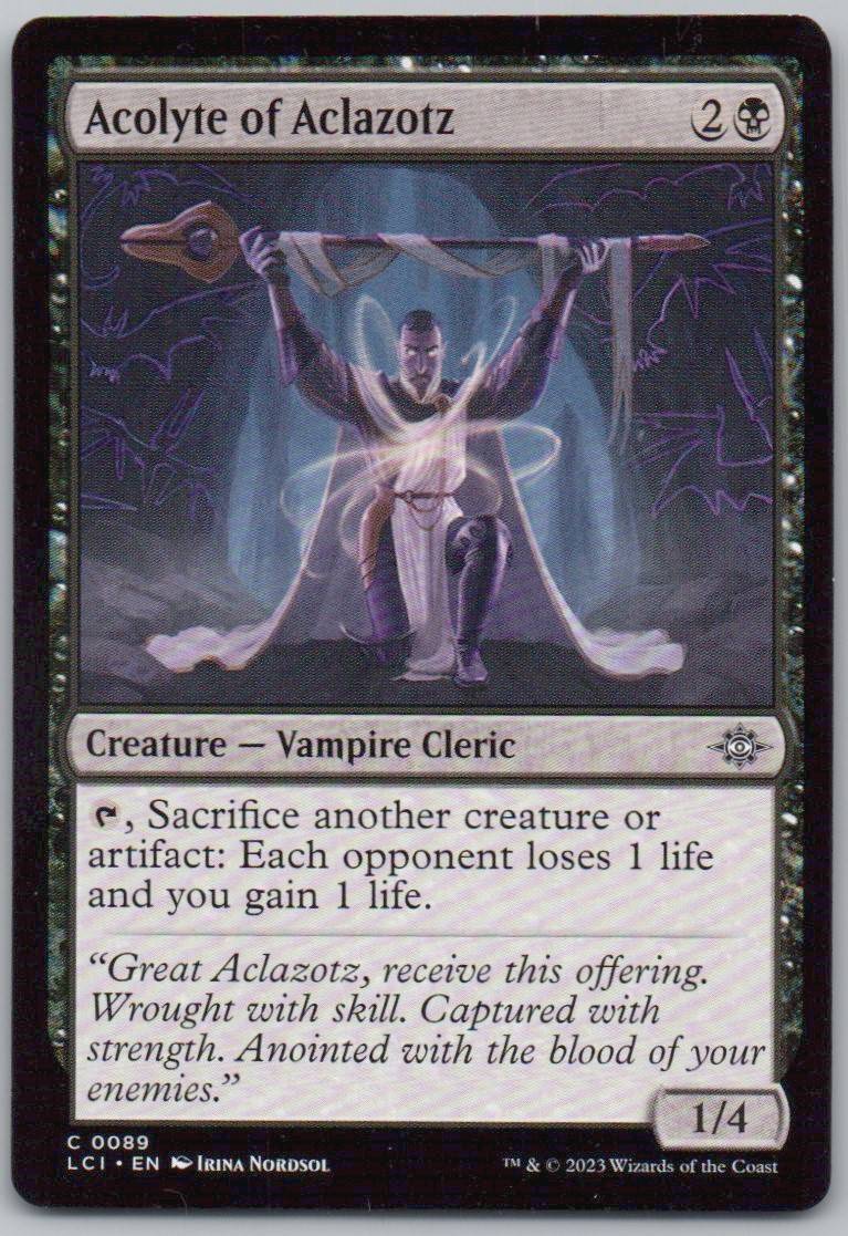Acolyte of Aclazotz 89 0 Creature Card - The Lost Caverns of Ixalan
