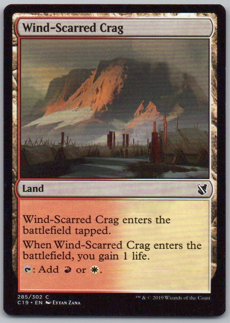 Wind-Scarred Crag 285 Normal Land Card - Commander 2019
