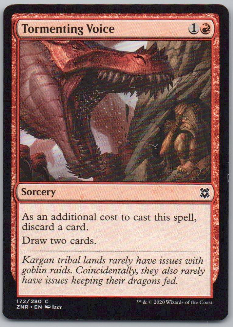 Tormenting Voice 172 Normal Sorcery Card - Zendikar Rising