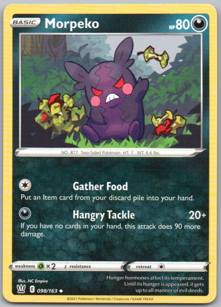 Morpeko 098 Normal Darkness Card - Battle Styles