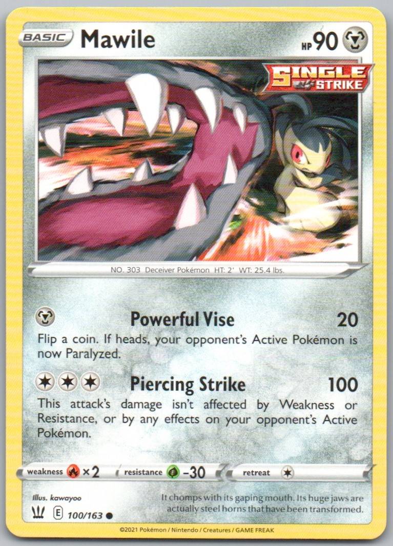 Mawile 100 Normal Metal Card - Battle Styles
