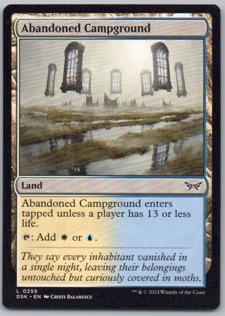 Abandoned Campground 255 Normal Land Card - Duskmourn: House of Horror