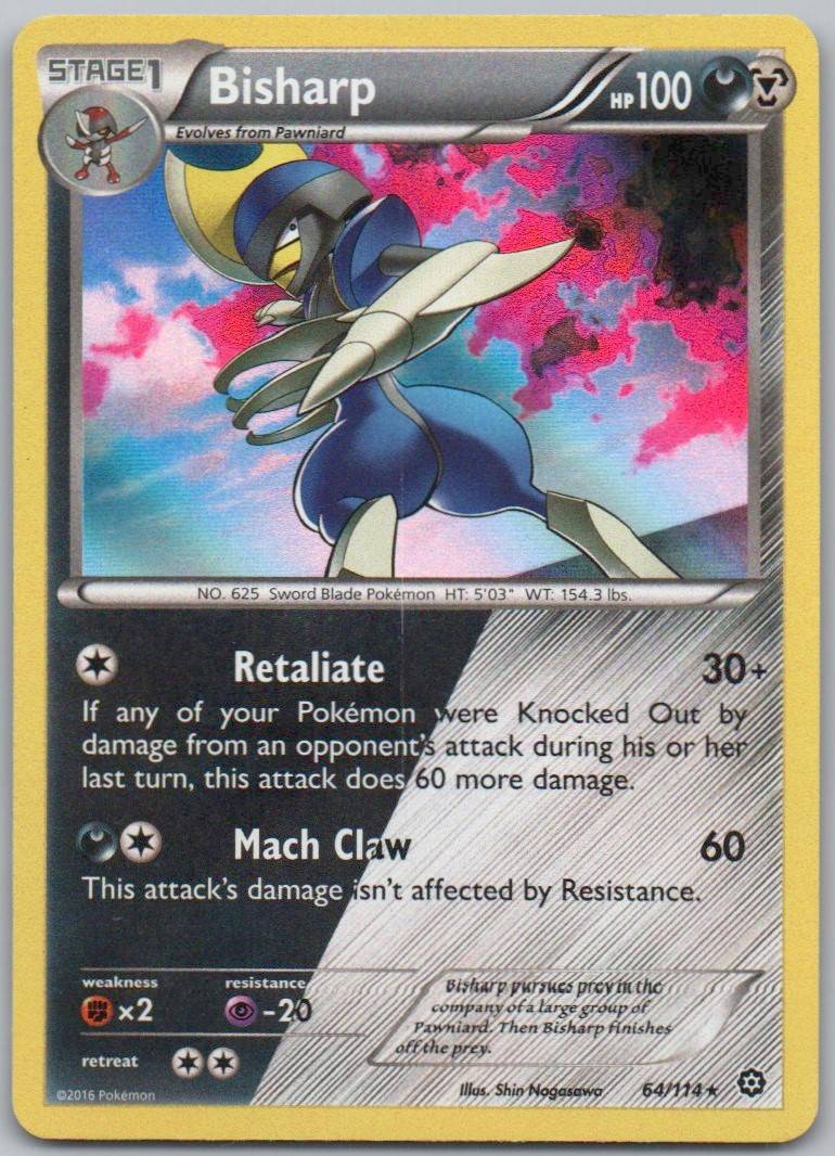 Bisharp 064 Holo Darkness, Metal Card - Steam Siege