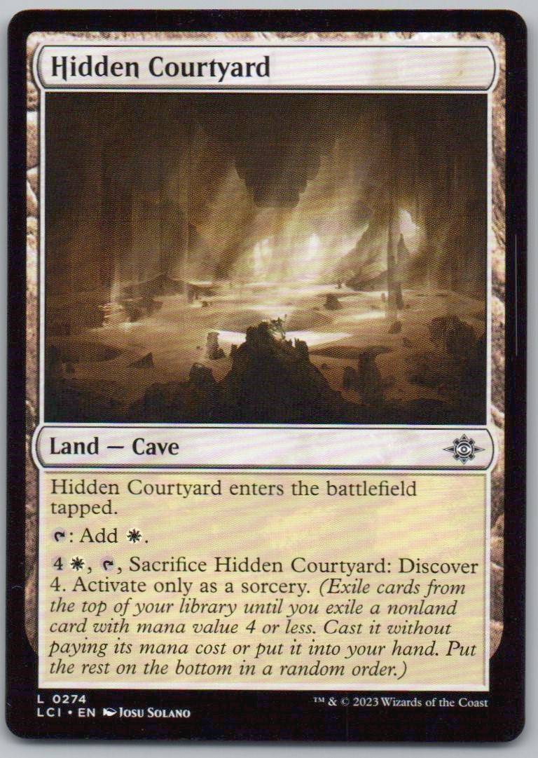 Hidden Courtyard 274 0 Land Card - The Lost Caverns of Ixalan