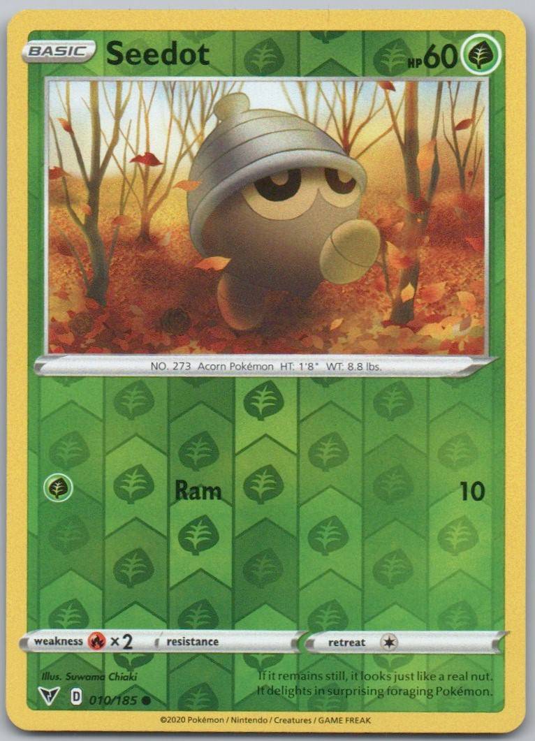 Seedot 010 Reverse Holo Grass Card - Vivid Voltage