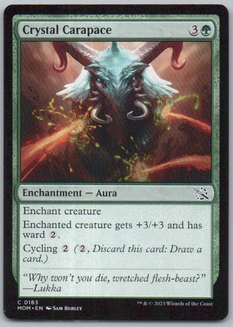 Crystal Carapace 183 0 Enchantment Card - March of the Machine