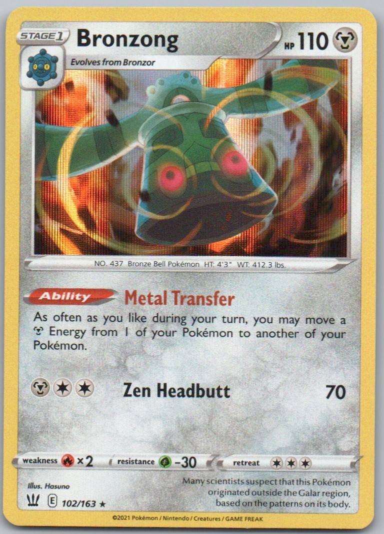 Bronzong 102 Holo Metal Card - Battle Styles