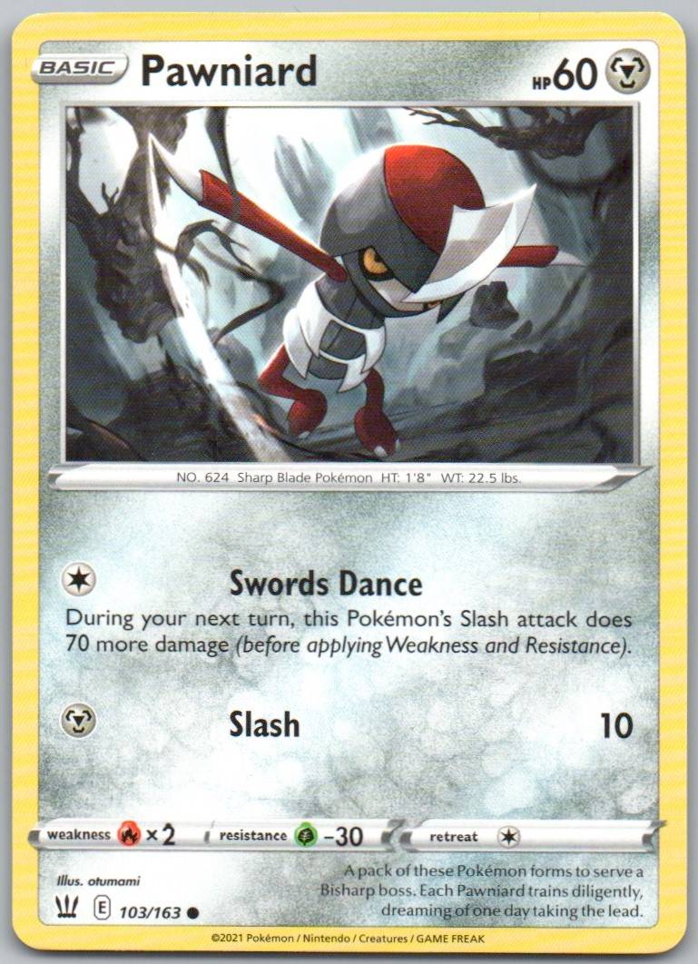 Pawniard 103 Normal Metal Card - Battle Styles