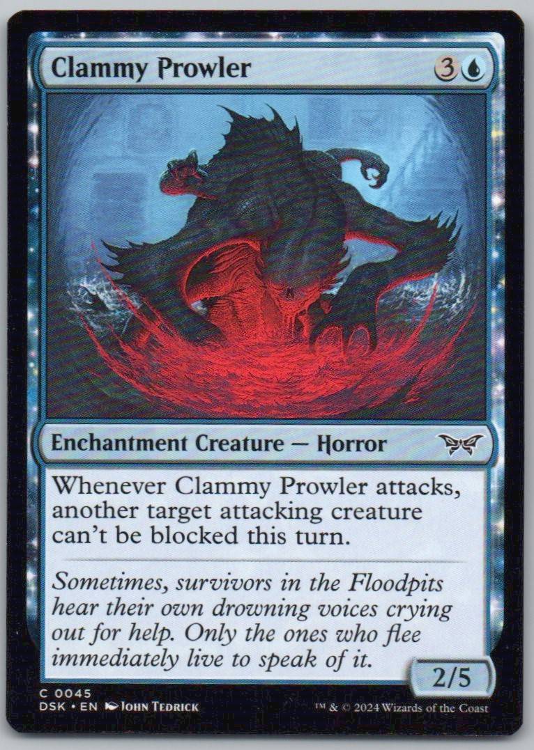 Clammy Prowler 45 Normal Enchantment Card - Duskmourn: House of Horror
