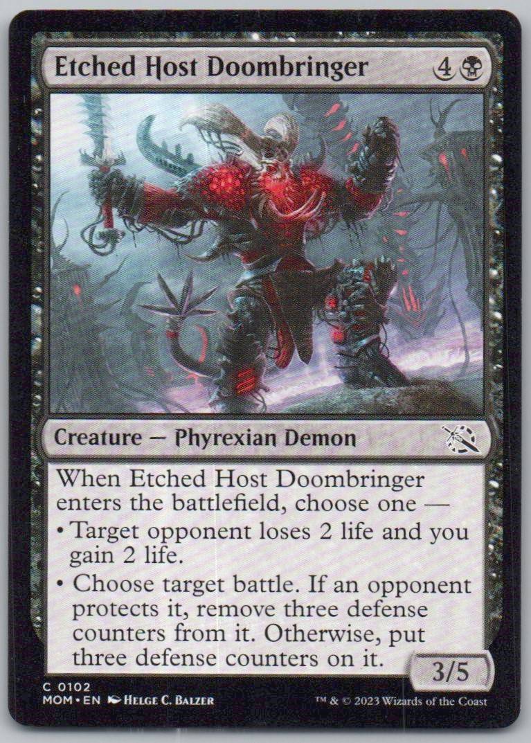 Etched Host Doombringer 102 0 Creature Card - March of the Machine