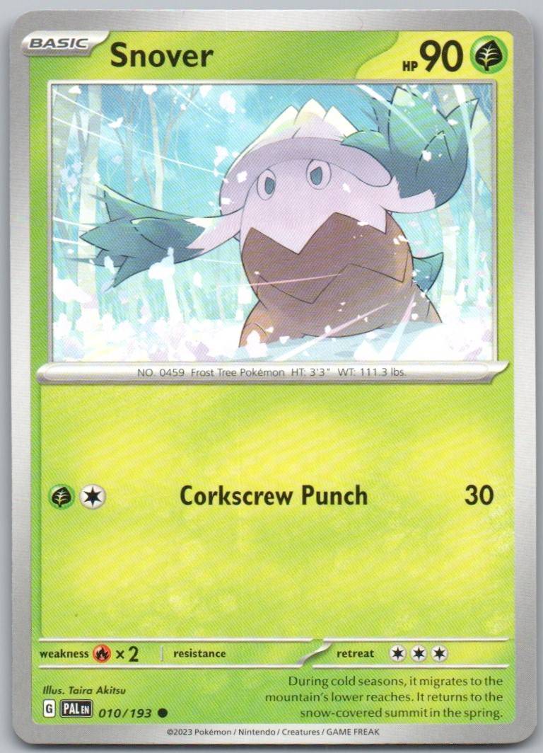 Snover 010 Normal Grass Card - Paldea Evolved